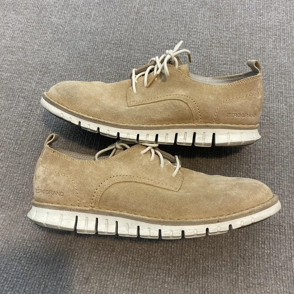 Cole Haan Zerogrand Shoes Mens Size 9 Beige Suede Casual Sneakers C31257